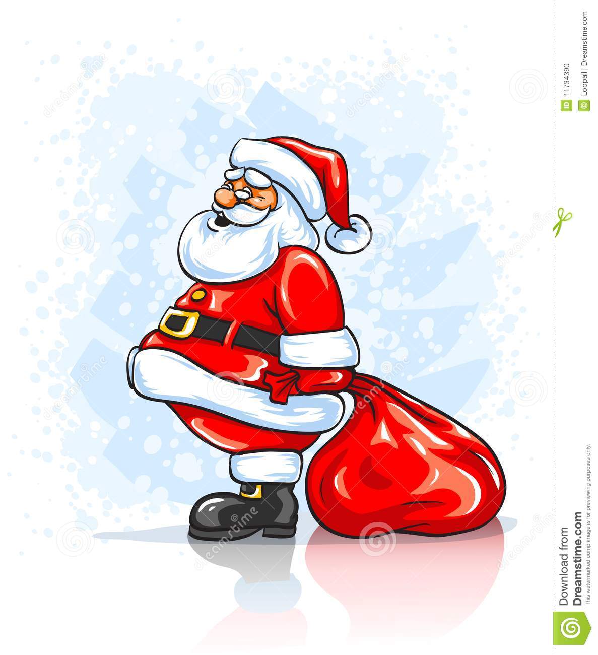 Pere noel cadeau main