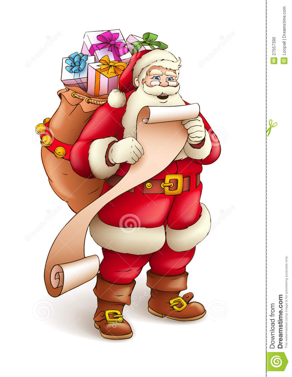 Image père noel avec cadeau