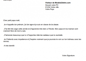 Modele lettre remerciement cadeau noel