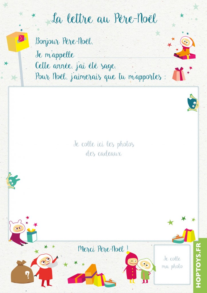 Lettre cadeau noel à imprimer