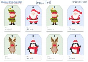 Etiquette cadeau noel drole