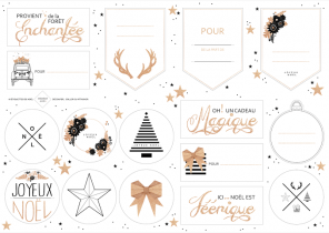 Etiquette de noel pour cadeau a imprimer gratuit