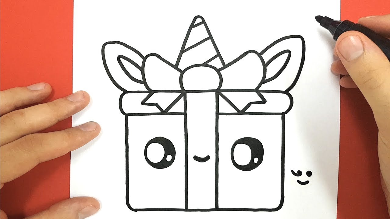 Cadeau de noel dessin facile