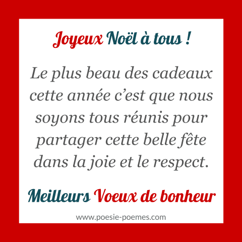 Poesie de noel le plus beau cadeau