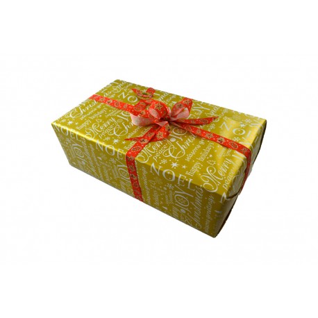 Papier cadeau noel dore