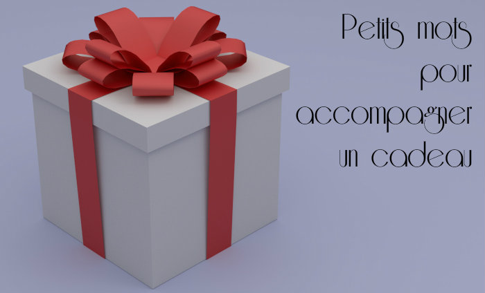Mot accompagnznt un cadeau de noel
