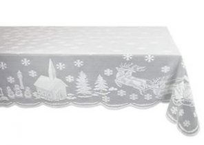 Cadeau nappe noel blanche porte