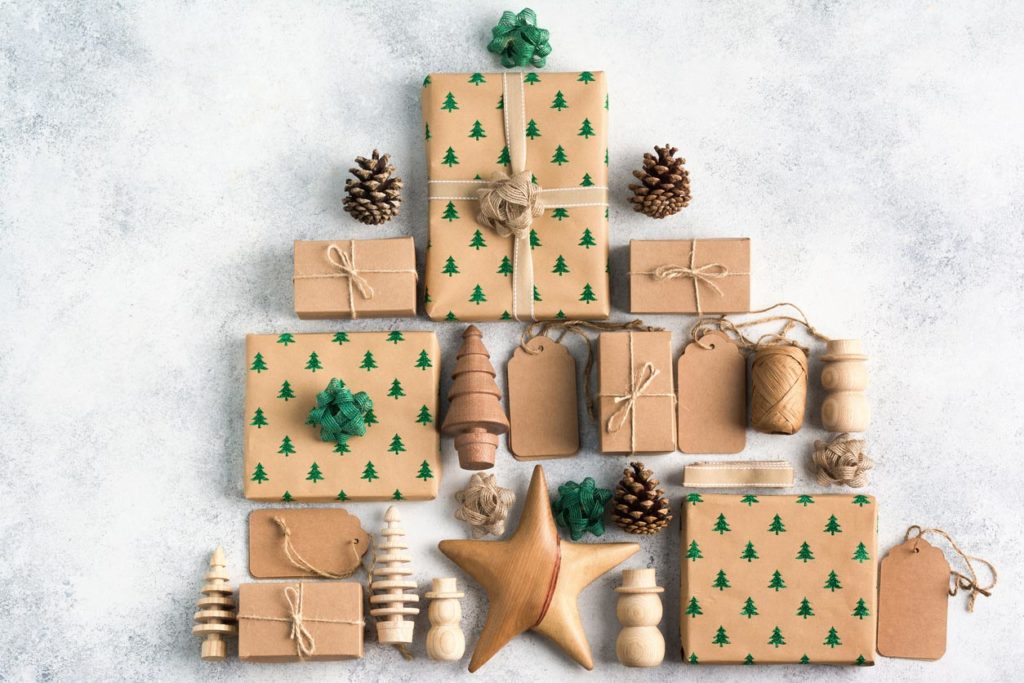 Papier cadeau noel kraft
