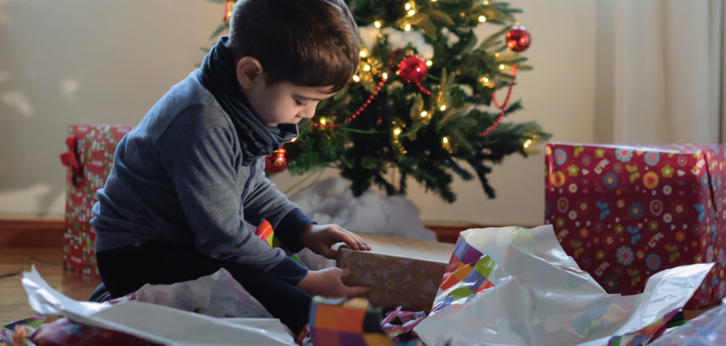 Déballage de cadeau de noel