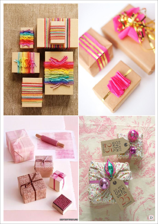 Deco papier cadeau noel
