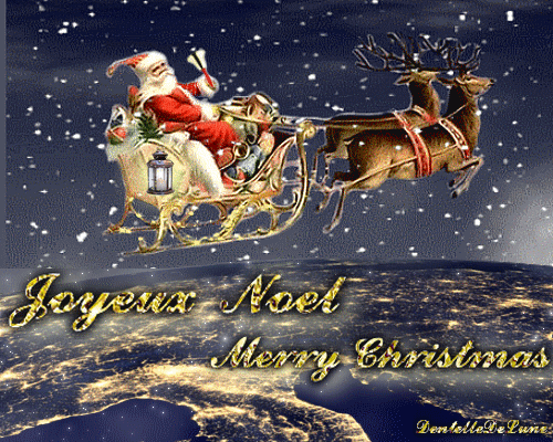 Traineau du pere noel avec cadeau