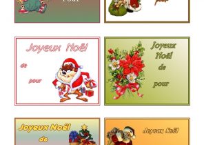 Etiquette pour cadeau noel