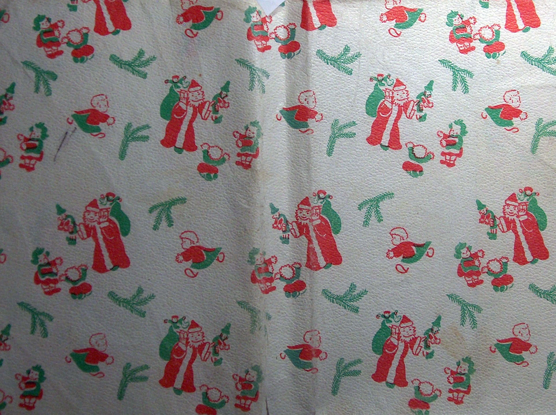 Papier cadeau noel ancien