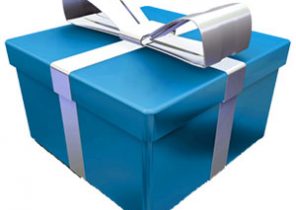 Cadeau noel bleu png