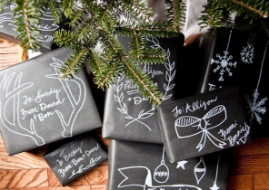 Déco de noel en papier cadeau