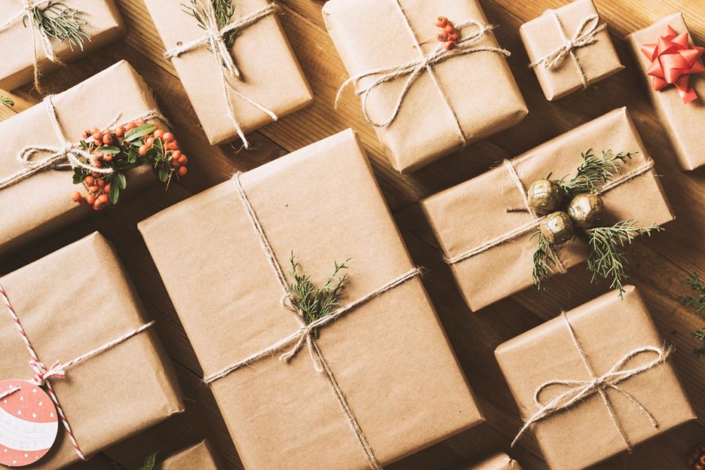 Emballage cadeau noel kraft
