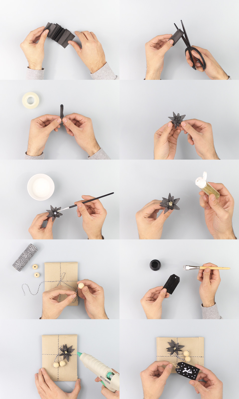 Diy paquet cadeau noel