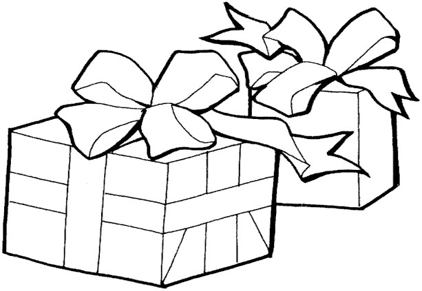 Dessin paquet cadeau noel