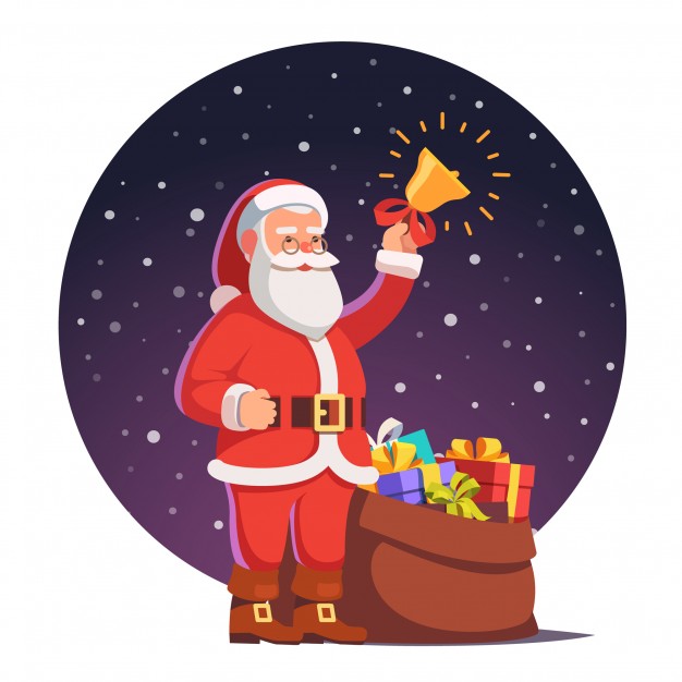 Image pere noel avec cadeau