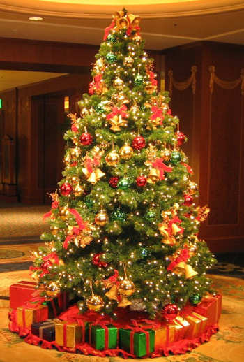 Image de noel sapin et cadeau