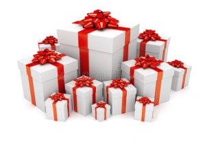 Pile de cadeau de noel