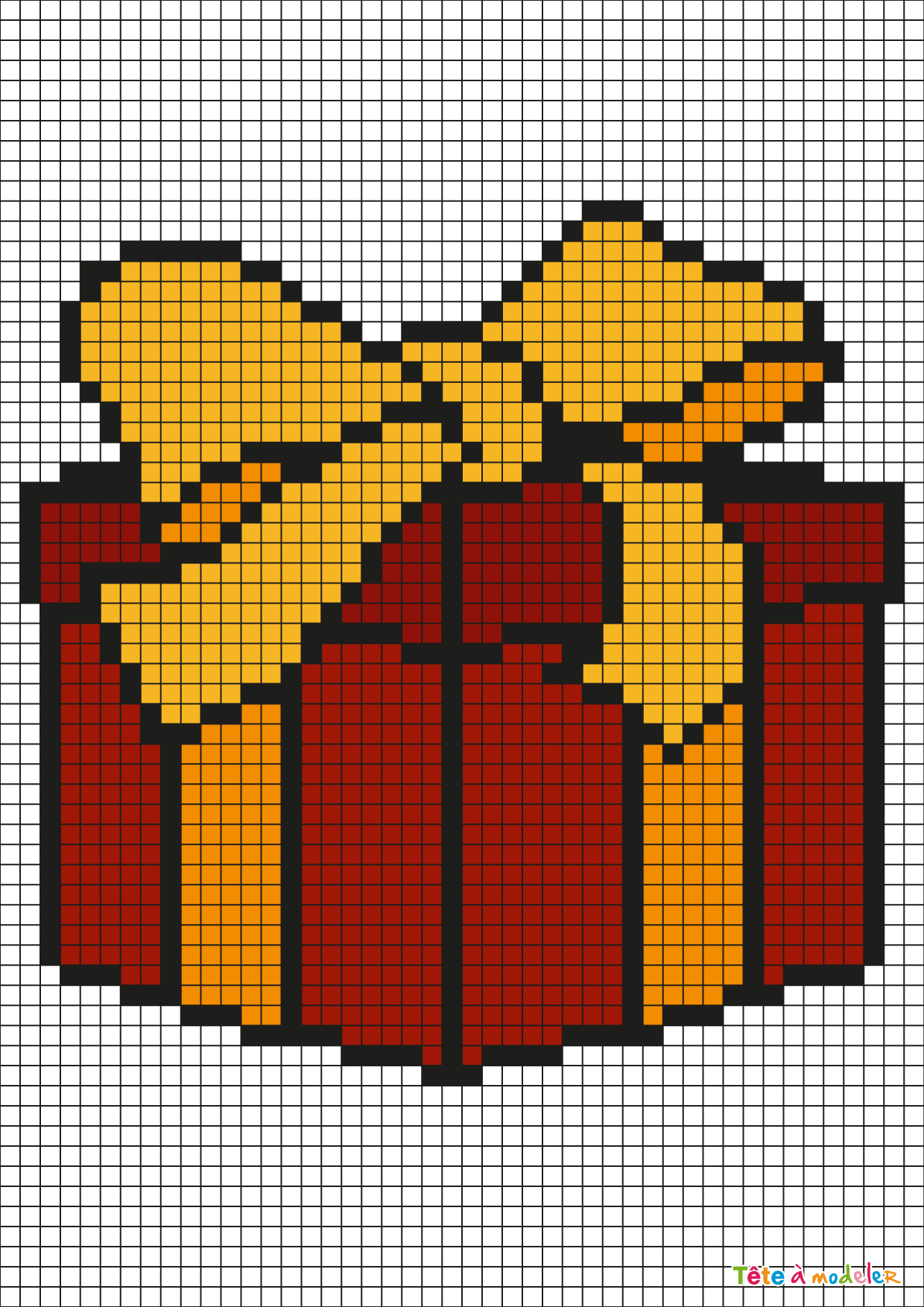 Pixel art noel cadeau