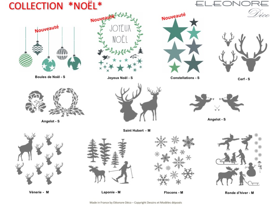 Pochoir cadeau noel