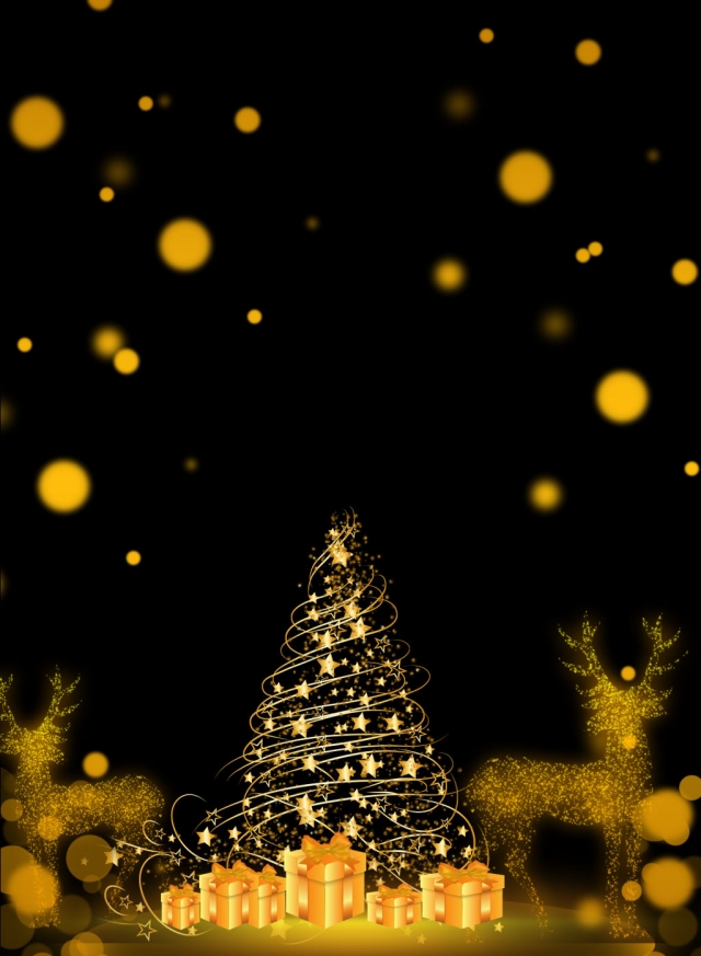 Cadeau de noel fond noir