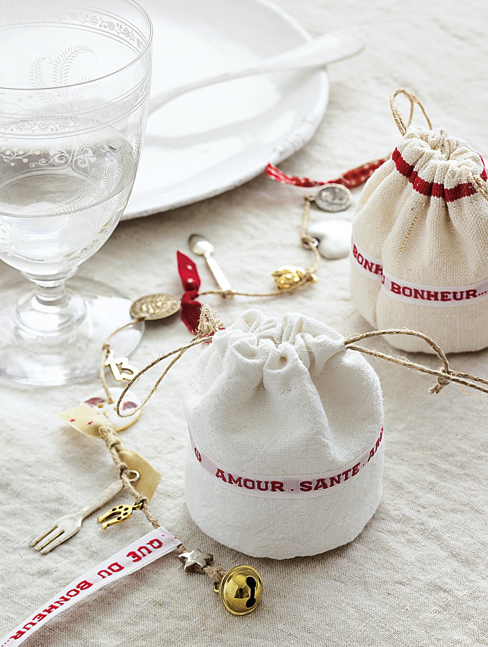 Sac cadeau tissus noel