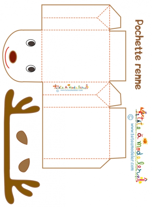 Pochette cadeau de noel à imprimer