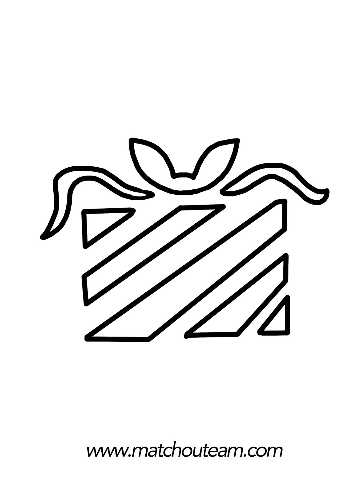 Pochoir cadeau de noel a imprimer