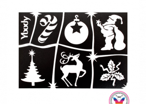 Pochoir noel cadeau
