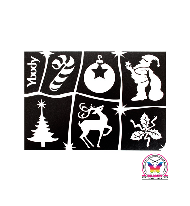 Pochoir noel cadeau