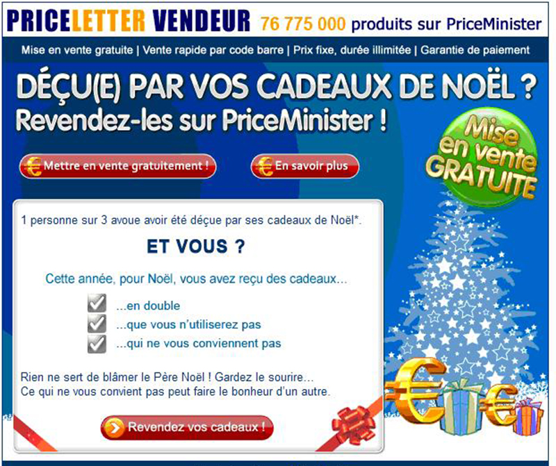 Vente cadeau de noël