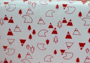 Papier cadeau noel rouge et blanc