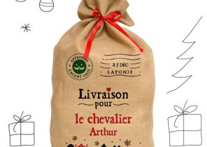 Sac en tissu pour cadeau de noel