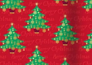 Papier cadeau sapin de noel