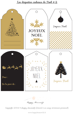 Etiquettes cadeau noel gratuites telecharger
