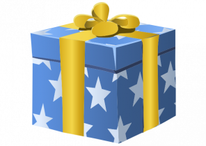 Cadeau de noel png bleu
