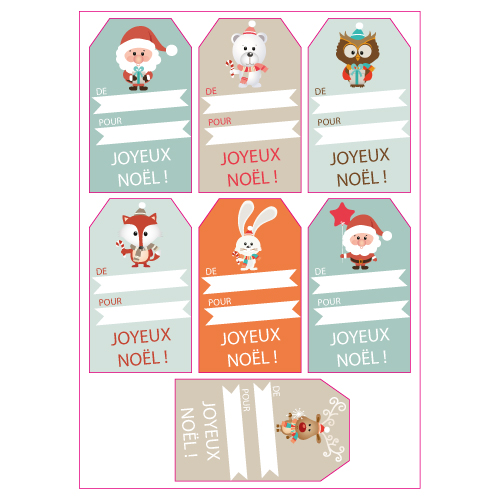Etiquette cadeau noel original