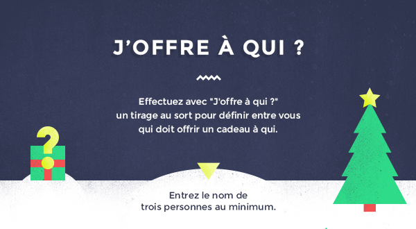 Idée cadeau noel tirage au sort