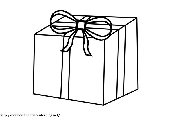 Dessin simple cadeau noel