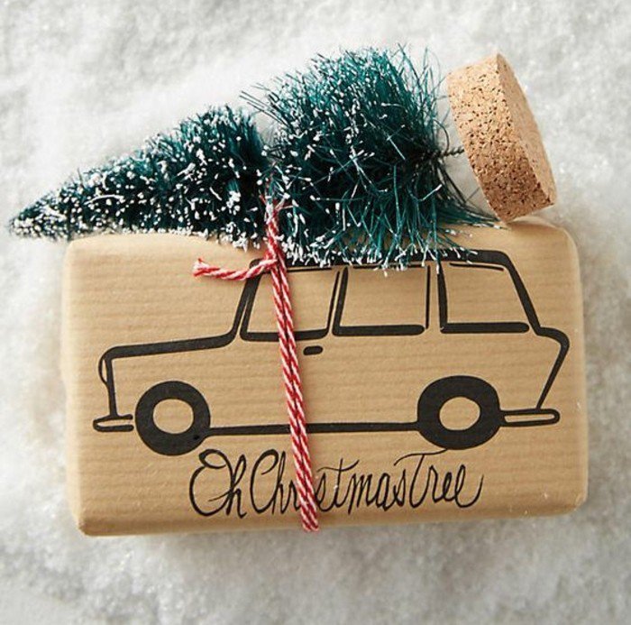 Emballage cadeau noel fait maison