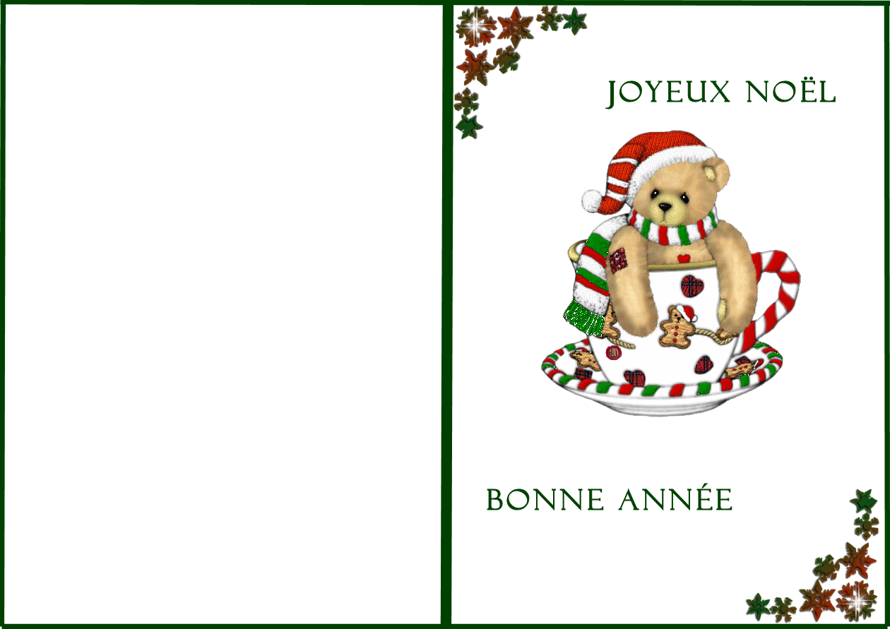 Carte cadeau noel a imprimer