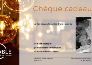 Bon cadeau restaurant noel