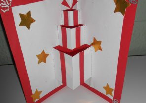 Carte pop up cadeau noel